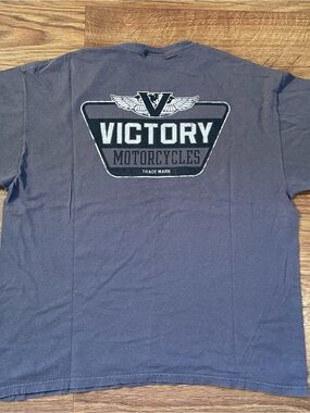 Victory Motorcycle Mens XL 100% Cotton Biker Shirt Summer Tee Fast Shipping